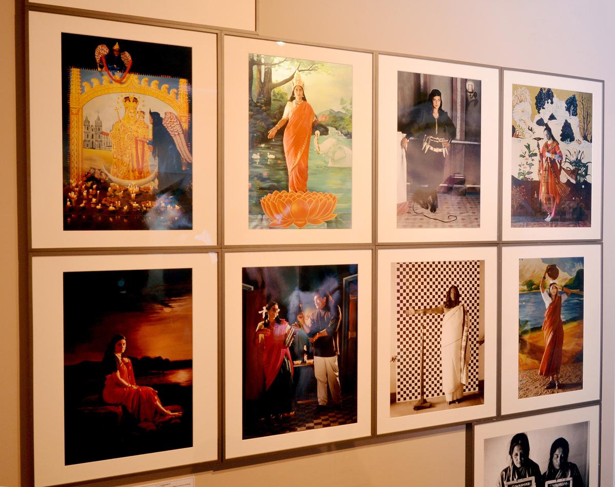 Tamil Nadu, Chennai, 29/11/2023/: ( METRO PLUS ) Paintings and art displayed at Lalit Kala Academy, by Kiran Nadar, founder of Kiran Nadar Museum of Arts, at Madras Art Weekend held , in Chennai. Photo: Ravindran R/The Hindu